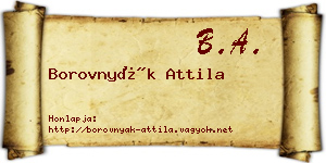 Borovnyák Attila névjegykártya